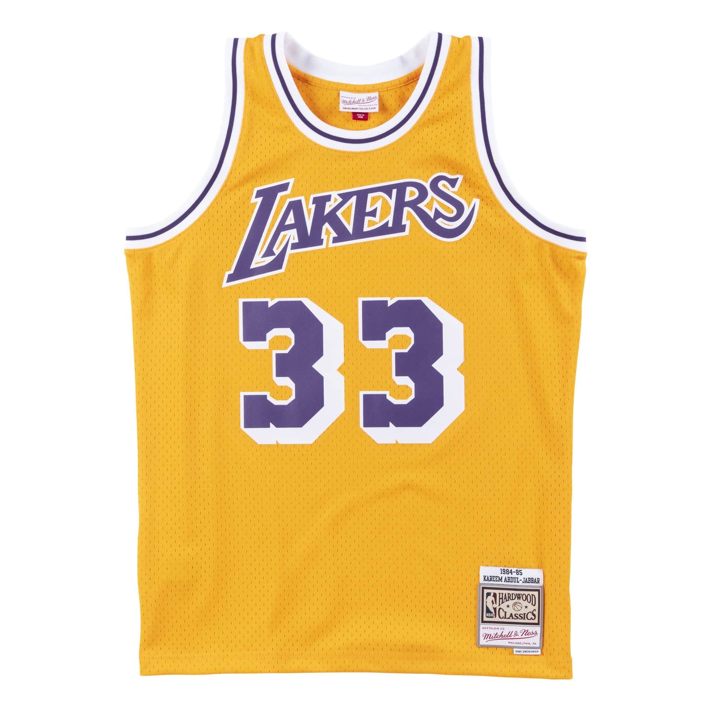L.A. Lakers Kareem Abdul-Jabbar 84-85 HOME Swingman Jersey